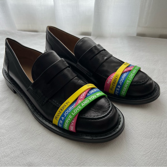 New JW Anderson Elastic Leather loafer in Black size IT 38.5 - Picture 2 of 12